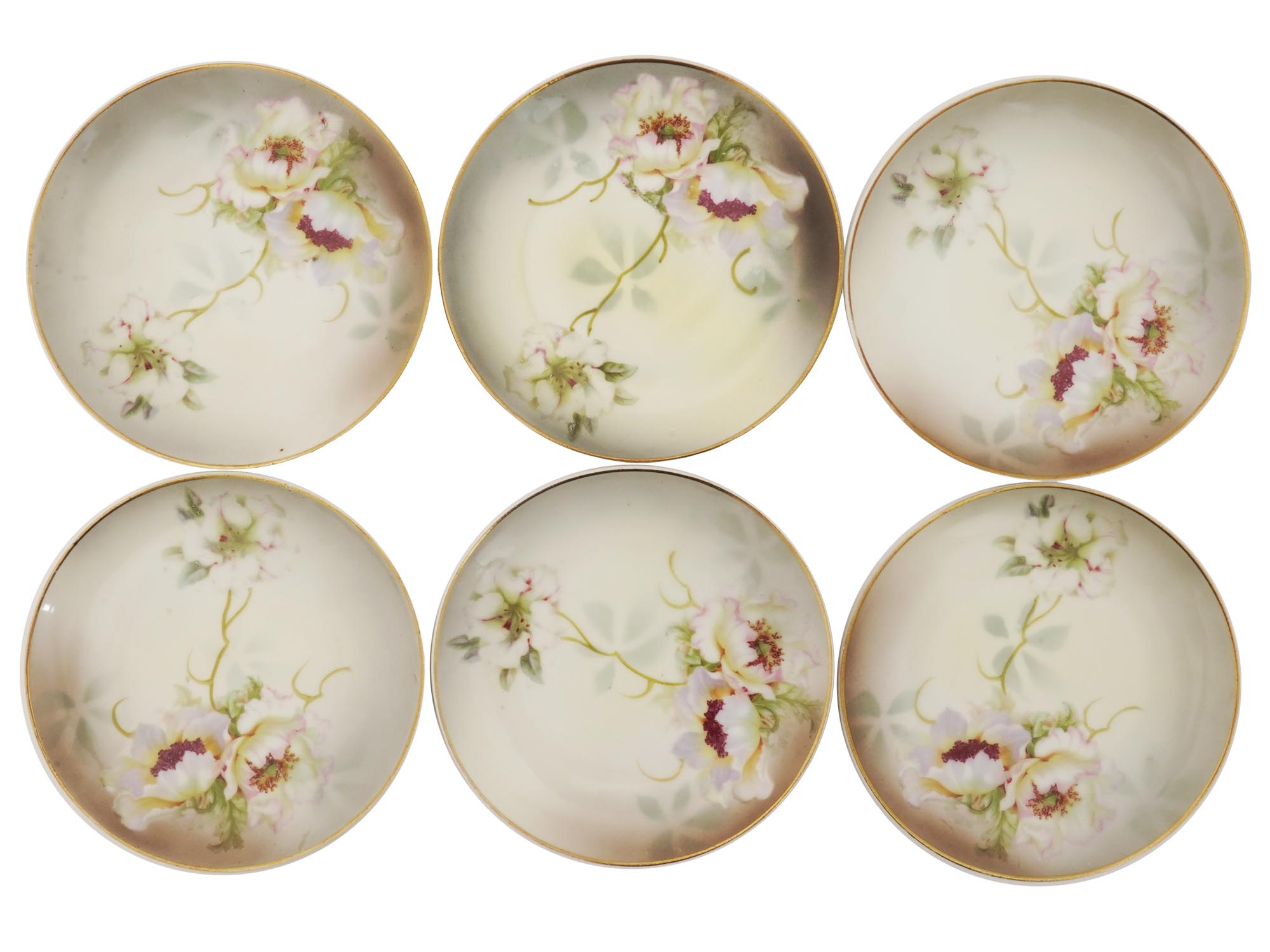 GERMAN AUSTRIAN PORCELAIN TABLE WARES PLATES SET PIC-1